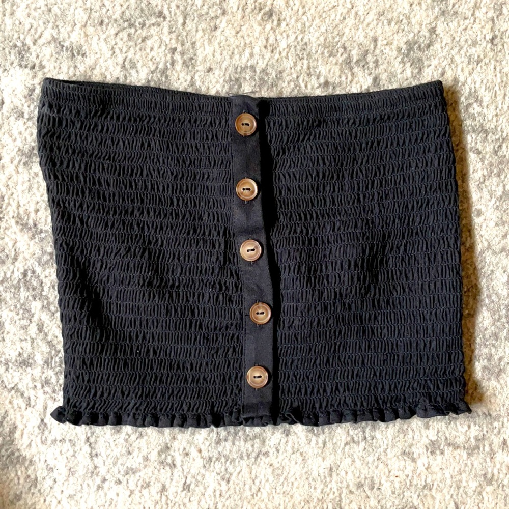 Express Black Smock Crop Tube Top size medium
